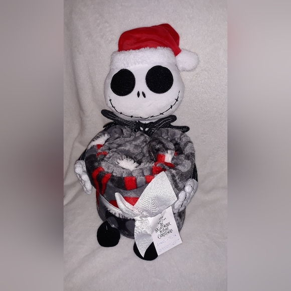 Nightmare before Christmas Jack Skellington Buddy and Blanket set New - Picture 2 of 3